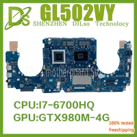 kefu gl502vy motherboard for asus gl502 gl502vy gl502vs gl502vm laptop motherboard i7 6700hq cpu gtx980m 4gb test work 100