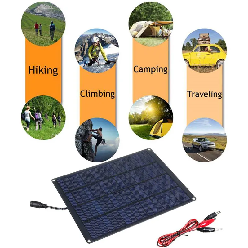 20W 18V Solar Panel Kit With 20A Controller Battery Clip Car Charger Waterproof Cells For Outdoor Camping Hiking | Электроника