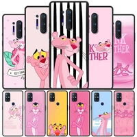 for oneplus 8 nord 7pro case for one plus z n10 5g 8t 7 pro n100 7t 6t full protection soft phone cover cartoon pink panther sac