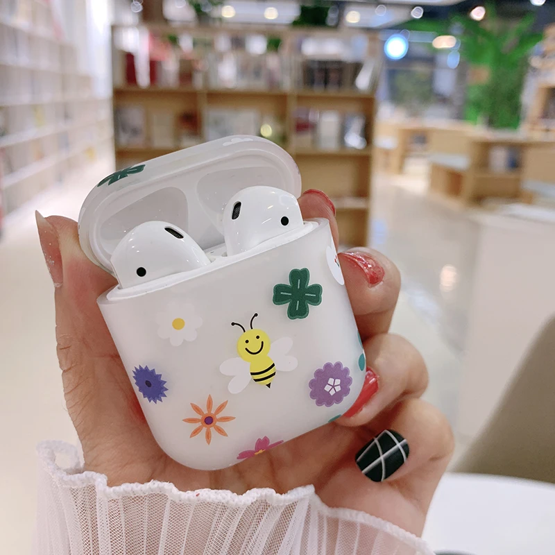 CA silicon case Для AirPods чехол Роскошный прозрачный Фламинго защитный чехол мультфильм жесткий чехол для Air pods 2 bluetooth наушники чехол - Цвет: CA silicon case