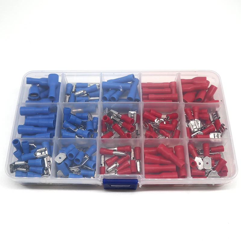 200 шт./кор. Женский Мужской изолированный вилочный соединитель обжимной медный