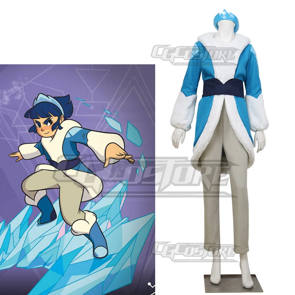 

Аниме She-Ra Frosta Косплей Костюм принцессы мощности платья повязка на голову Рождество Хэллоуин Бесплатная доставка CG079