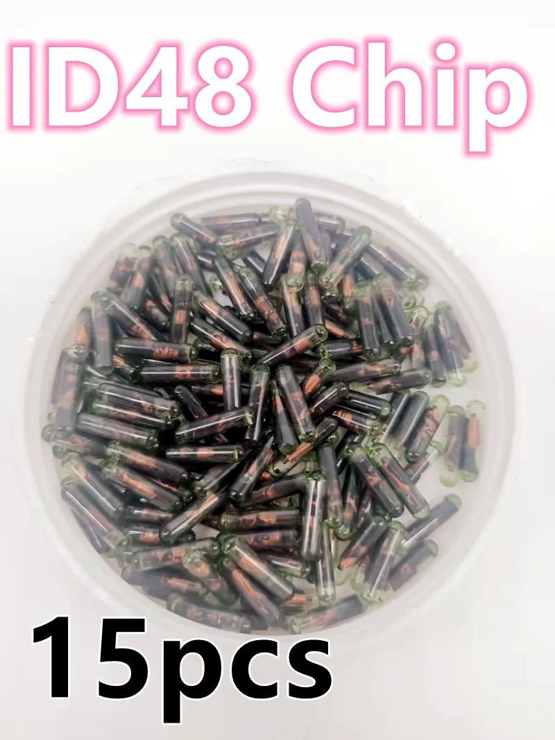 

15PCS AfterMarket ID48 ID 48 transponder chip Car Key Chip Blank BLACK /LOT