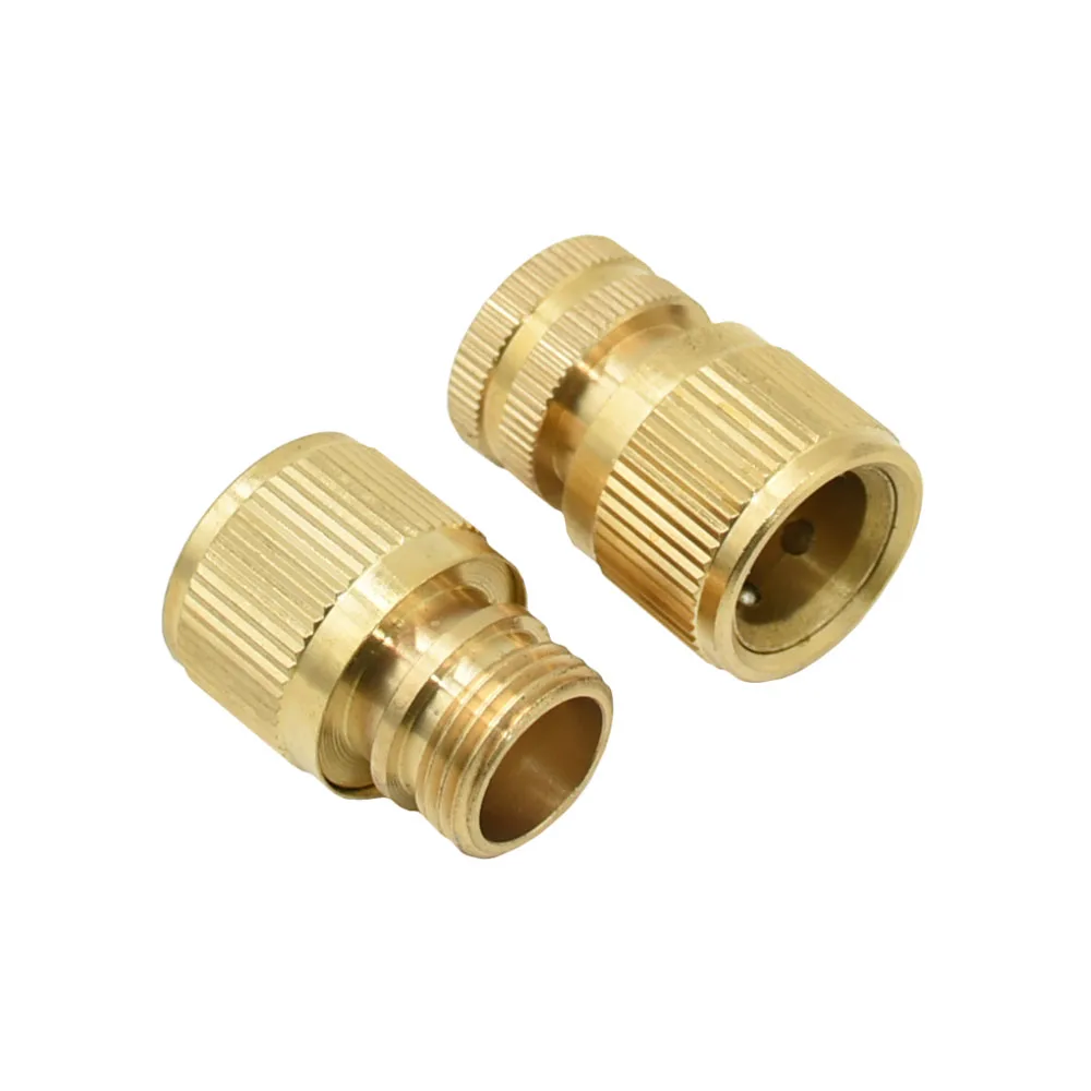 1pc Brass 1/2 3/4" Thread Quick Connector Garden Water Gun Connector Car Washing Machine Male/Female 1/2 3/4"  Tap adapter