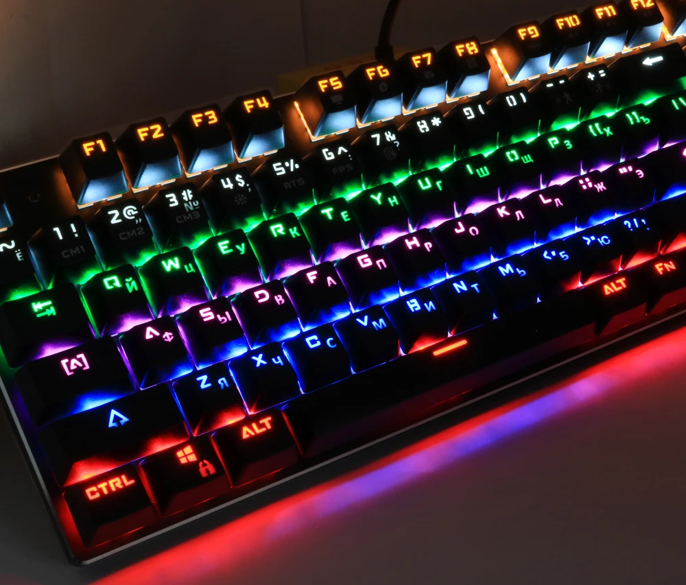 

Gaming Mechanical Keyboard Blue Red Switch 87key RU/US Wired Keyboard Anti-ghosting RGB/ Mix Backlit LED USB For Gamer PC Laptop