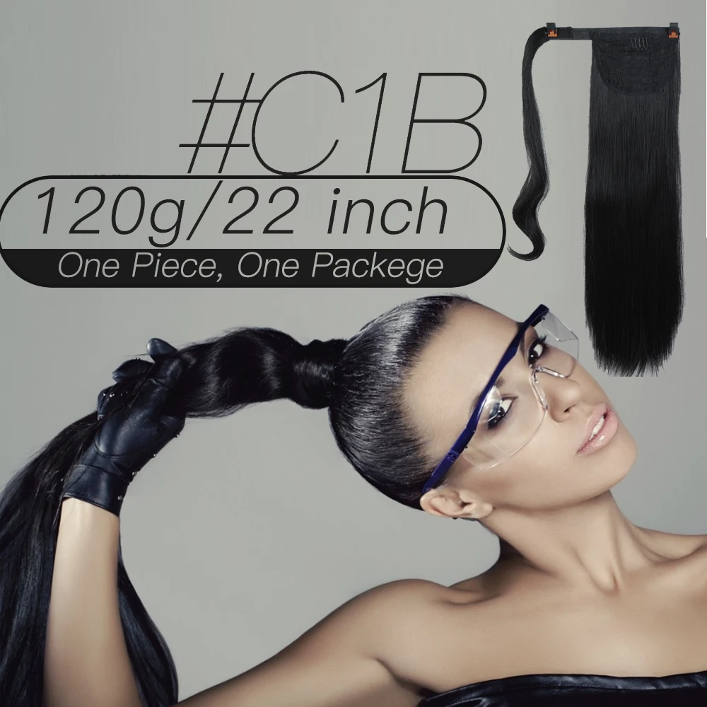 

Afro Fake Hair Bun Piece Blonde Long Straight Drawstring Ponytail Synthetic Pony Tail Hair Extensions Clip Ins For Black
