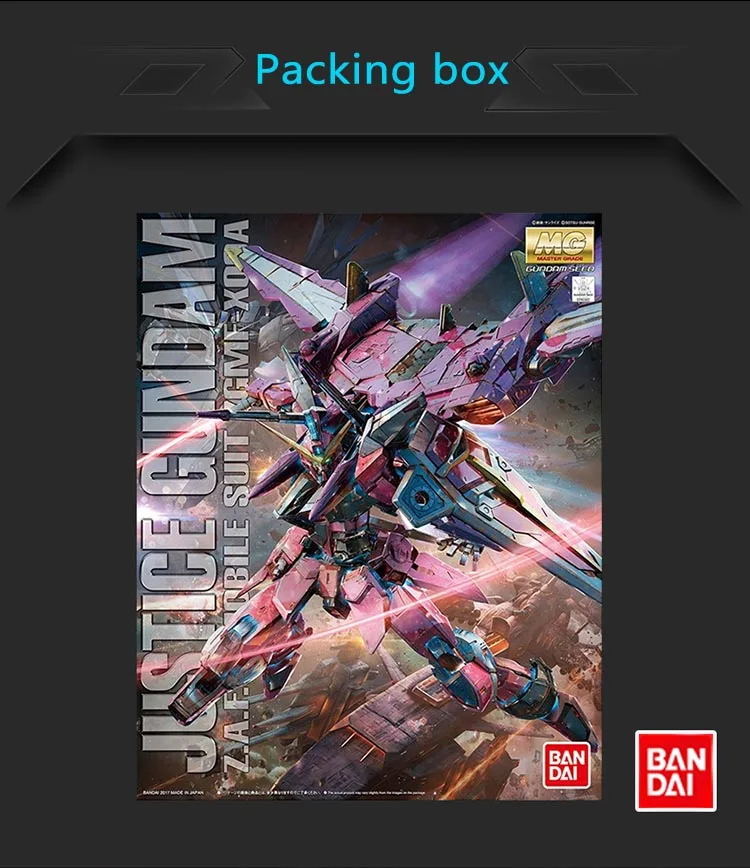 BANDAI MG 1/100 ZGMF-X19A INFINITE JUSTICE gunдамская металлическая раскраска бесконечная сборка модель подарки на день рождения Фигурки игрушки