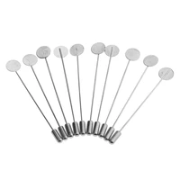 10 pieces corsage lapel stick alloy pin base brooch boutonniere pin