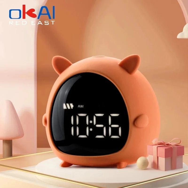 

Smart Multifunctional Elf Alarm Clock Cartoon Voice Control Creative Led Clock Dormitory Student Gift Multifunctional Bedside