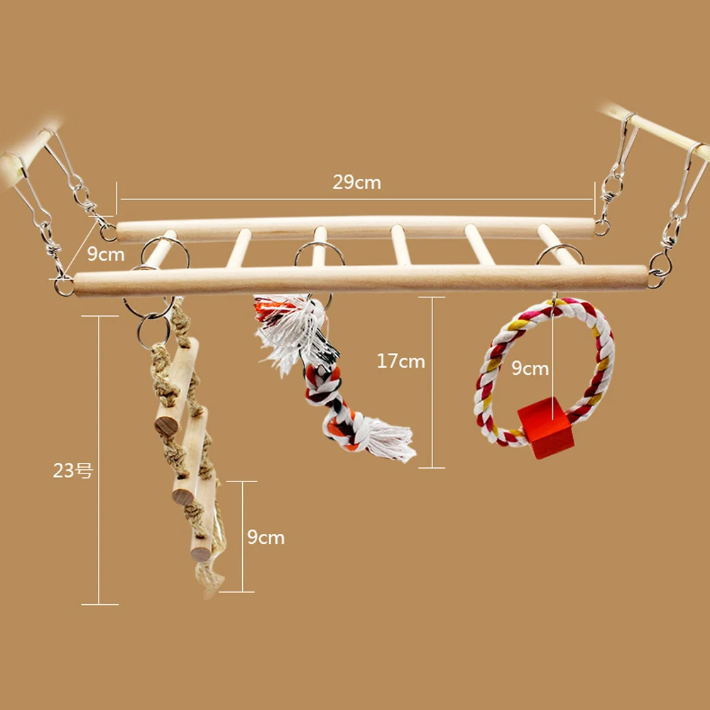 Pet Birds Parrot Climbing Chew Toys Stand Swing Hanging Decoration For Cockatiel Bird Toy Parakeet | Дом и сад