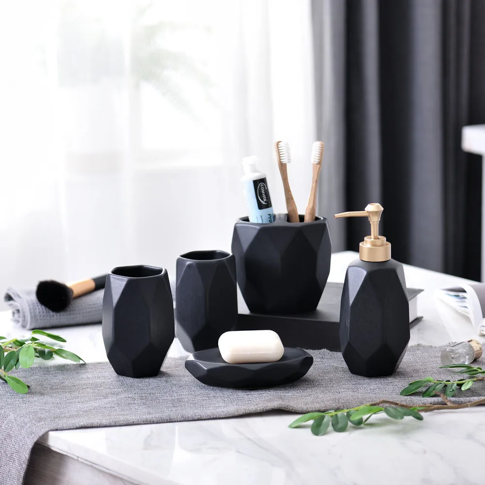 Европейский керамический набор для мытья ванной комнаты креативный из 5