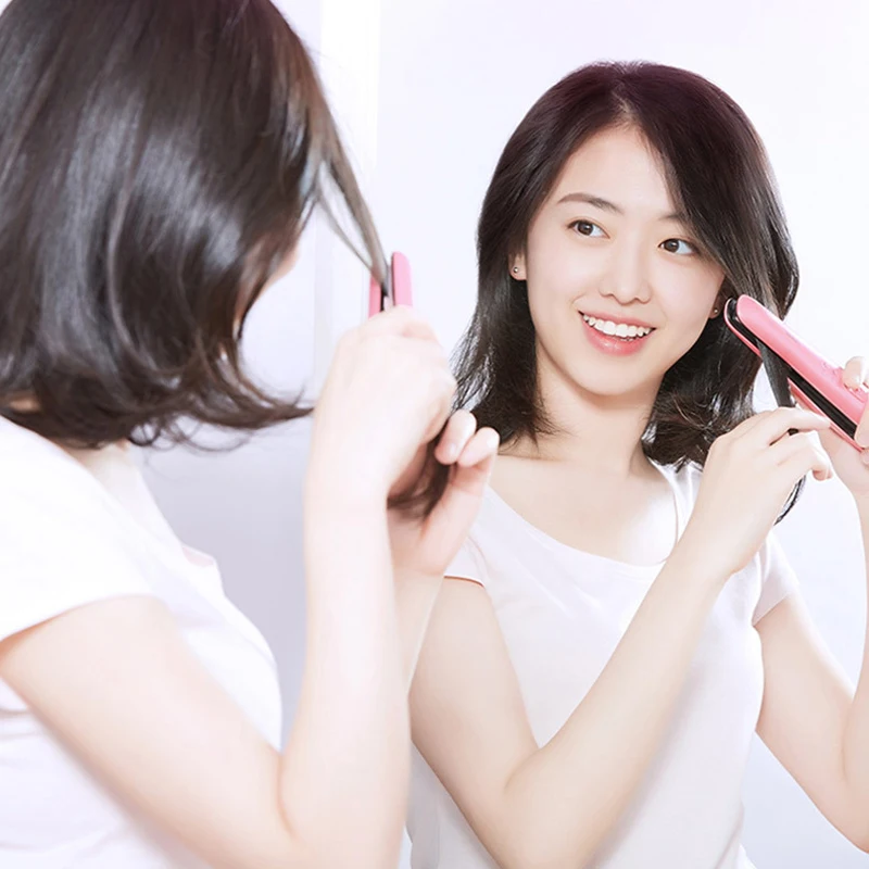 Мини 2 в 1 щипцы для завивки и выпрямления волос беспроводной выпрямитель
