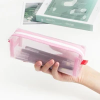 nylon transparent pencil case pencil box pencil case simple organizer office school stationery supplies cosmetic pouch