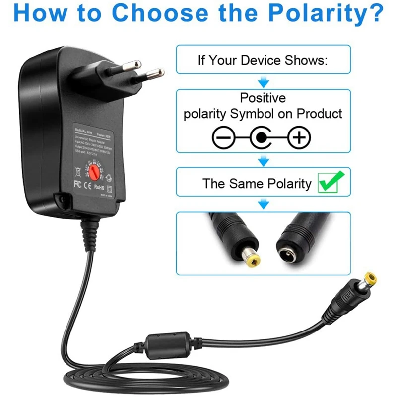 Адаптер переменного/постоянного тока 30 Вт импульсный источник питания с