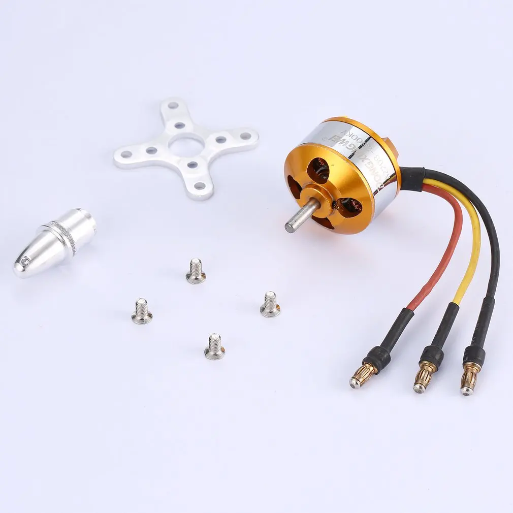 Бесщеточный мотор DXW A2208 1100KV 2 4S с внешним ротором для радиоуправляемого FPV дрона