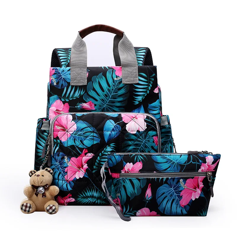 

Snailhouse Mummy Maternity Nappy Bag Waterproof Diaper Bag Stroller Travel Backpack Multi-pocket Print Nursing Bag for Baby Care