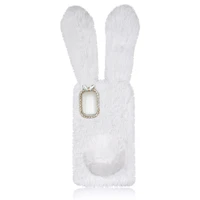 plush rabbit shape phone shell chic phone protector compatible for moto g stylus
