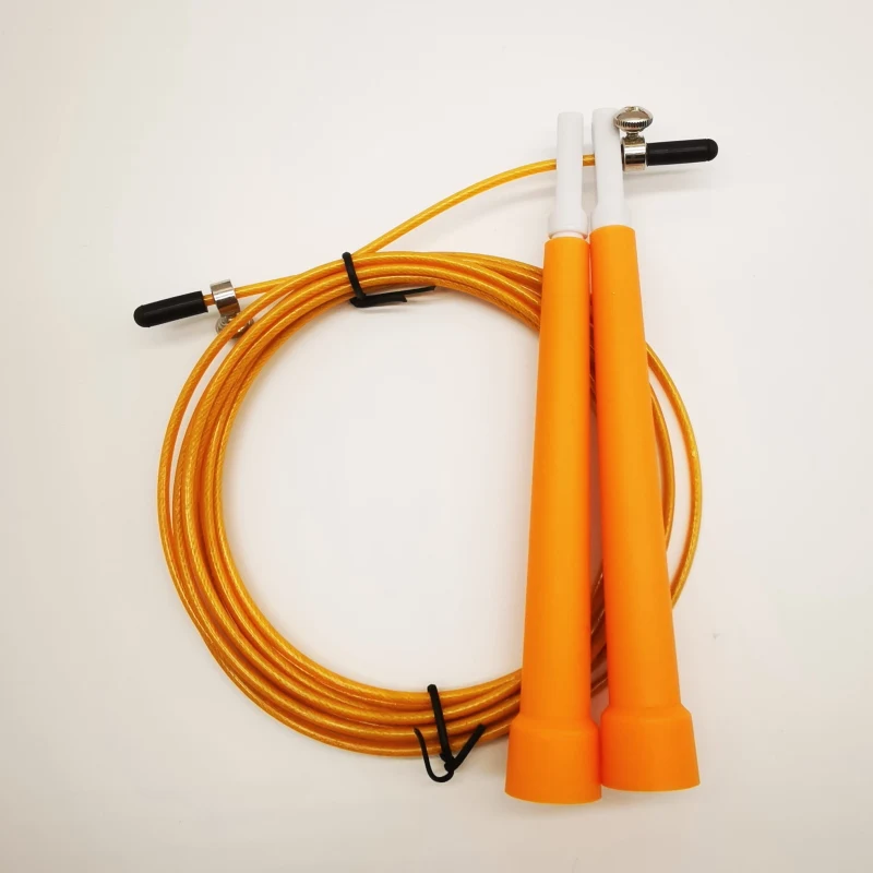 

JR009B Plastic handle steel rope jump skip rope 2.5mm diameter x 3m speed fitness basic