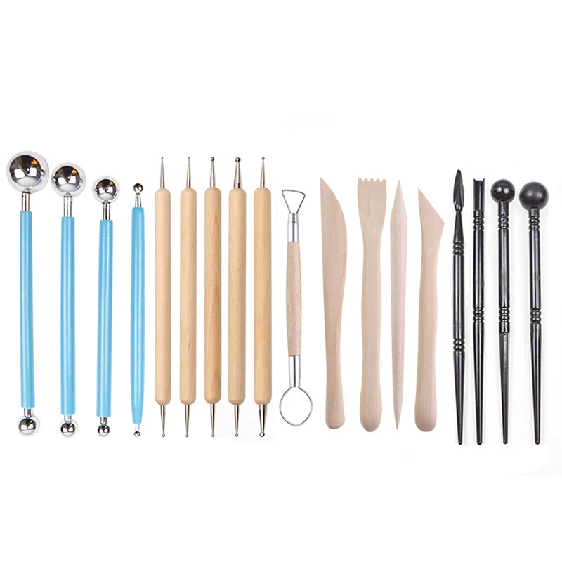 

18Pcs Arts Crafts Clay Sculpting Tools Pottery Carving Tool Kit Ceramics New Clay Sculpting Tools