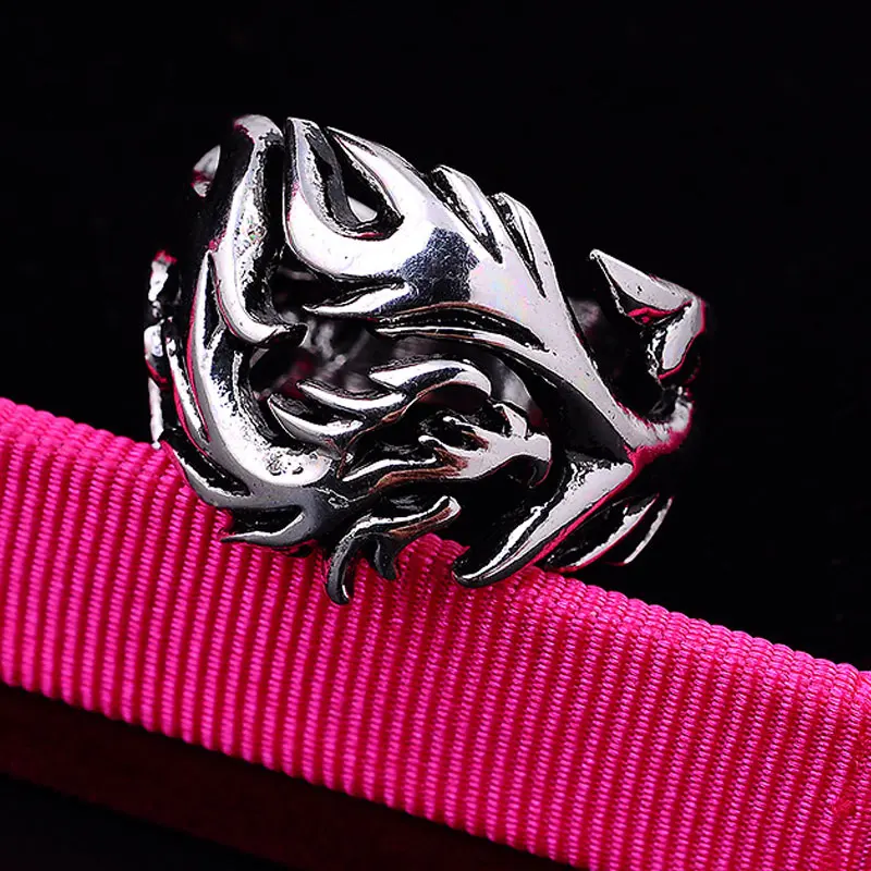 Мужская мода кольцо на палец с клипсами Дурной глаз узор в виде дракона ботинки