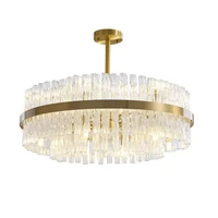 modern light luxury chandelier living room lamp crystal lamp all copper luxury high end dining room lamp bedroom lamp
