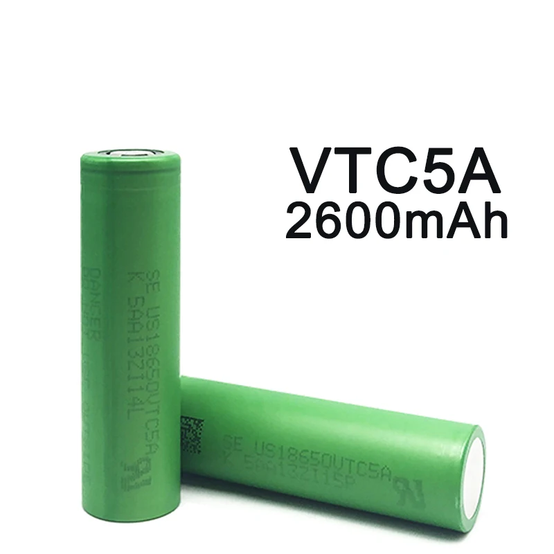 2 шт. для sony 18650 vtc5a аккумулятор 2600 мАч 3,7 в литий-ионная аккумуляторная батарея 40А с высоким потоком US18650VTC5A батарея для электронной сигареты