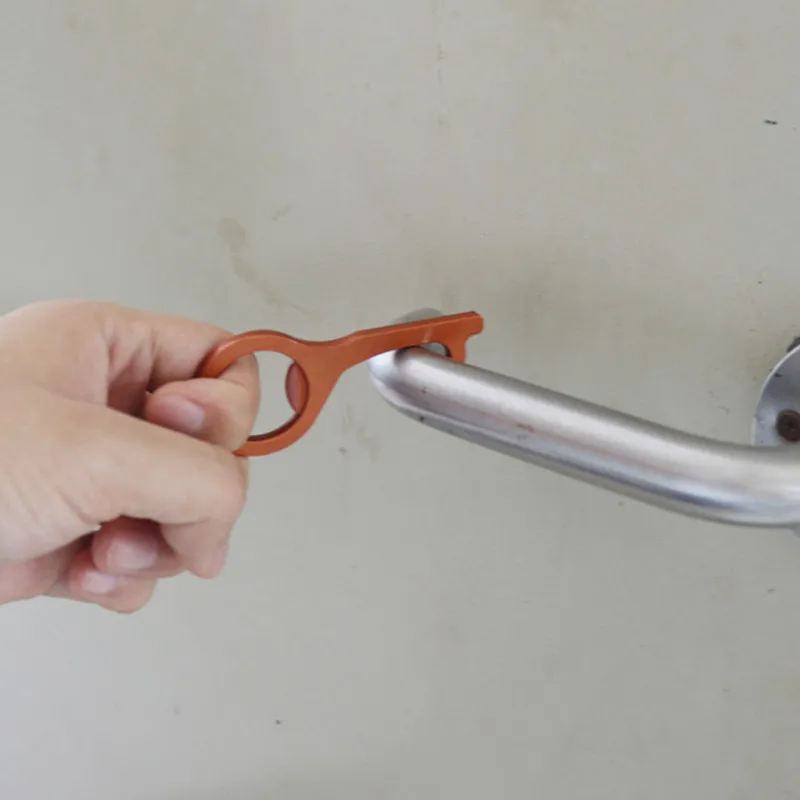 

Multifunctional Hygiene Key Chain Beer Trigger Touch Screen Door Opener Key Chains Open Door No-Touch Key Press Elevator Tool