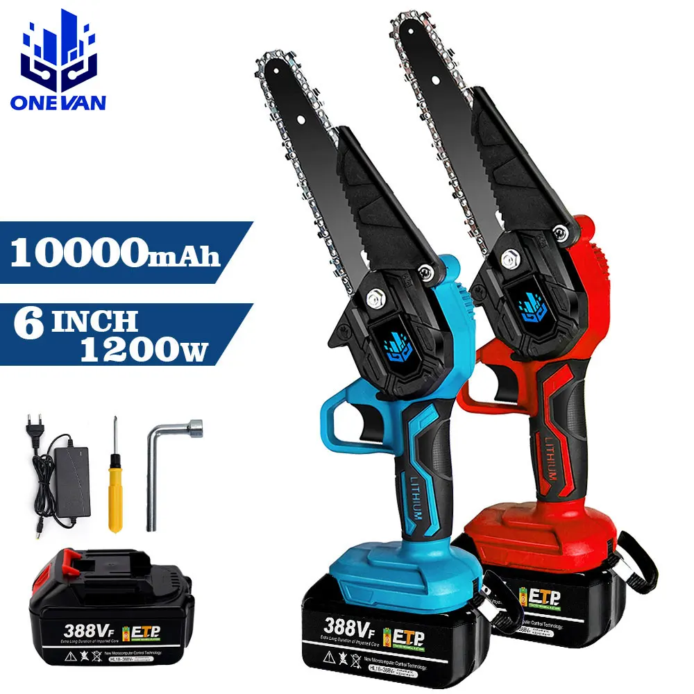 Беспроводная Электрическая цепная пила садовый инструмент 6 дюймов 1200 Вт с