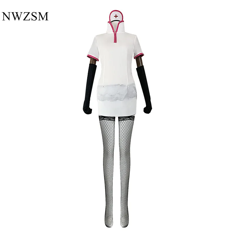 

Chainsaw Man Cosplay Makima Costume Anime Role Cos Set Halloween Christmas Party Animation Nurse Uniform Unisex Suit