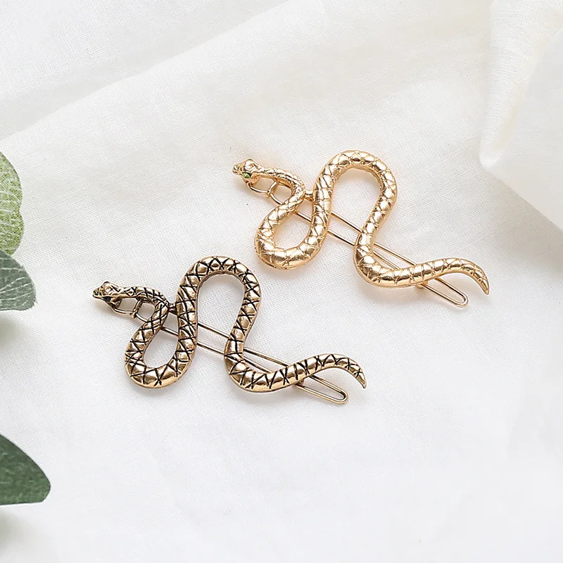 Женские заколки для волос в стиле панк золотистые металлические | Красота и