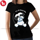 Женская футболка оверсайз из 100 хлопка с принтом щенков