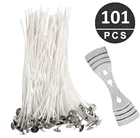 100 шт Хлопок фитиль свечи расходные материалы для изготовления 1015 см Предварительно воском для изготовления свечей комплект kaarsen Макен 