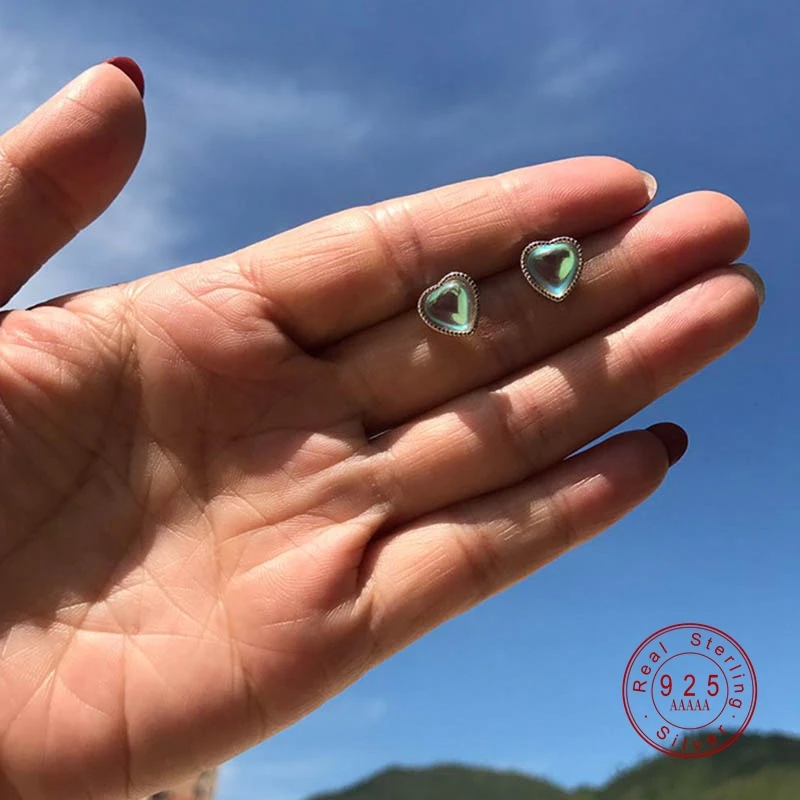 Женские серьги гвоздики серебряного цвета с лунным камнем|Серьги-гвоздики| |