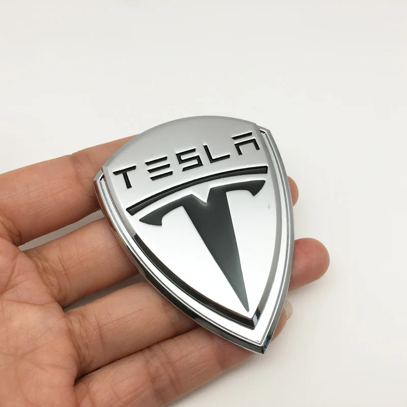 Стайлинг автомобиля 3D металлическая наклейка с логотипом Тесла для Tesla Model 3