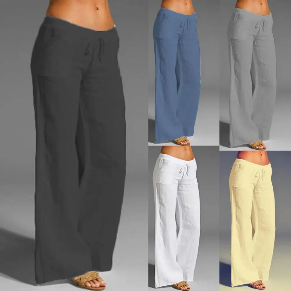 

Women Trousers Women Wide Leg Pants Woman Career Pant Office Lady Traf Straight Pants Elastic Waist Loose Slacks Pants Work Pant