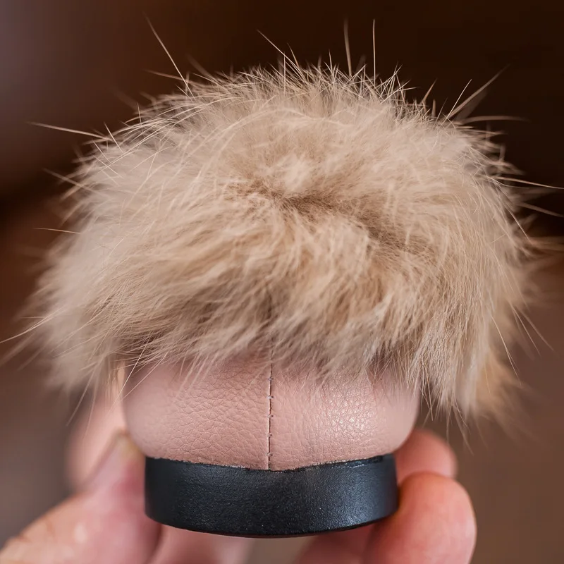 2019 г. Зимняя меховая обувь для маленьких девочек розовые черные Лоферы мальчиков