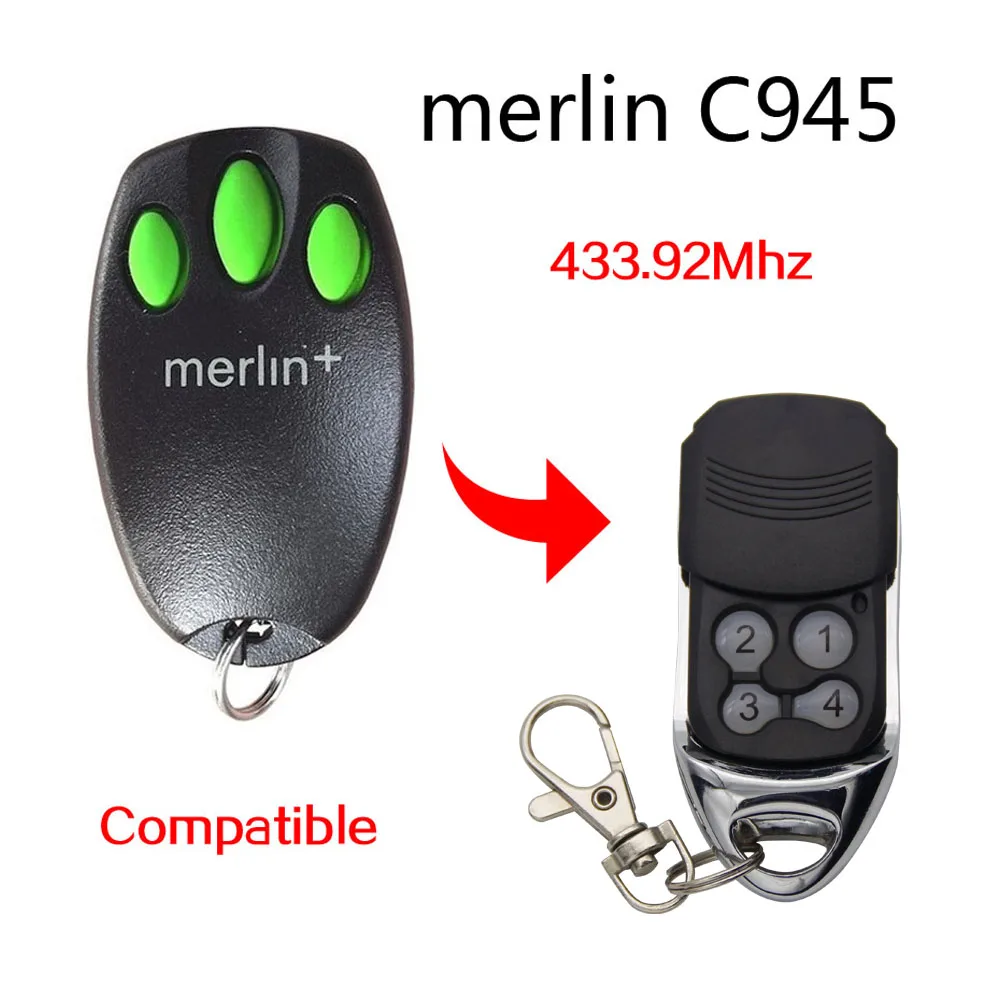 Пульт дистанционного управления для ворот гаража merlin c945 433 92 МГц бесплатная