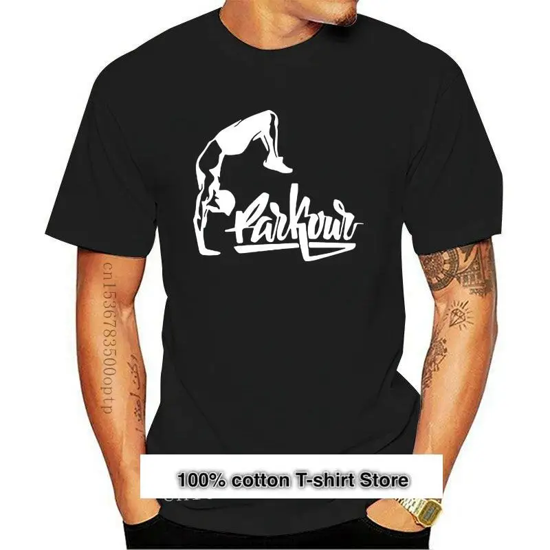 

Camiseta de manga larga con cuello redondo para hombre, Camisa de algodón con estampado de Parkour, ropa de calle de marca, 2021