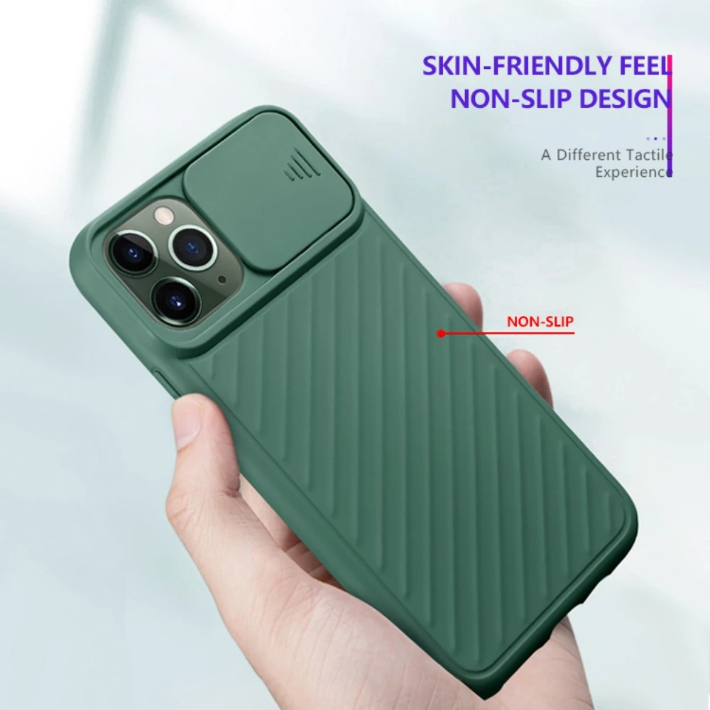 Slide Camera Protection Phone Case For Iphone 11 Pro Max Xr Xs 8 7 Plus Luxury Matte Cover Thin Soft TPU Silicone Back | Мобильные