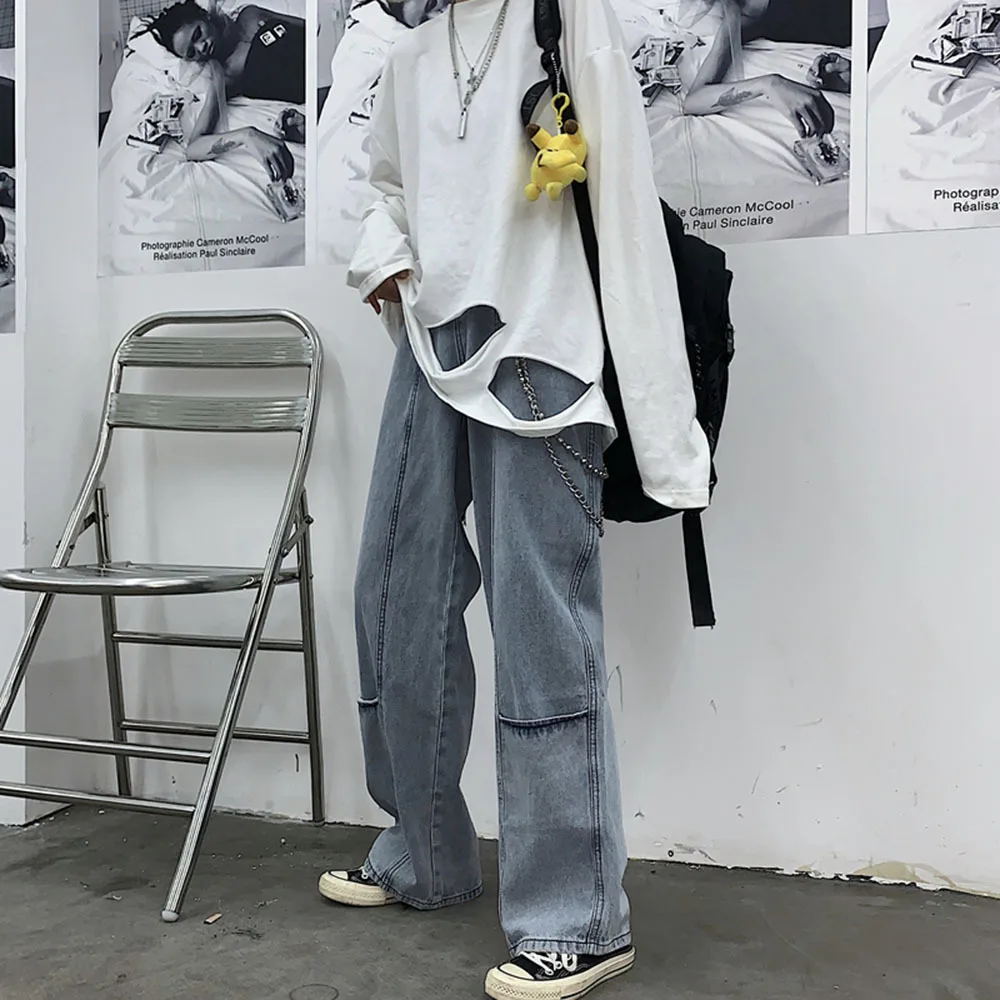 

Boyfriend Style Personality Women Jeans Casual Loose Vintage Denim Jeans Women Plus Size Wash Pocket Women Jeans Long Pants