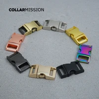 50pcslot side release metal buckle kirsite diy dog collars accessory security lock retailing 15mm webbing strapping 8 kinds