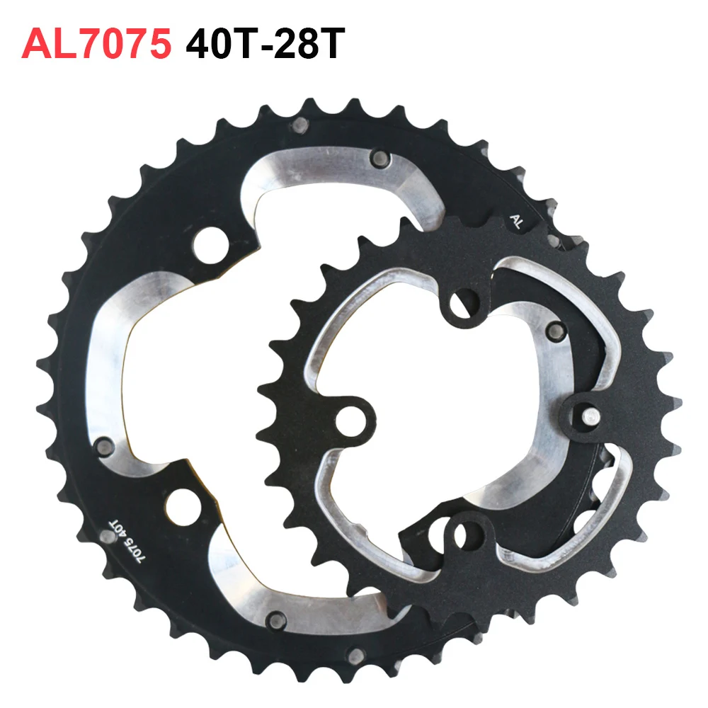 AL7075 MTB Chain Ring 64/104 BCD 28T 40T Bicycle Chainring 2*10S Double Crankset Chainwheel 9S 10S Road Bike Crank Set Chainset