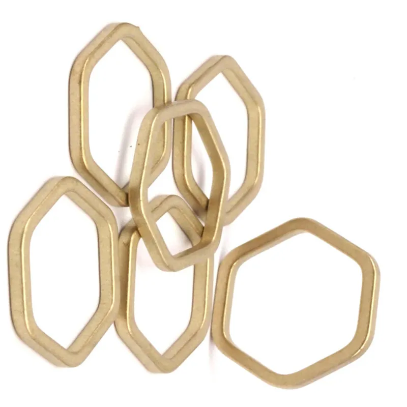 

.. Raw Brass Hexagon.sz (22x2x2mm)- yD135--choose