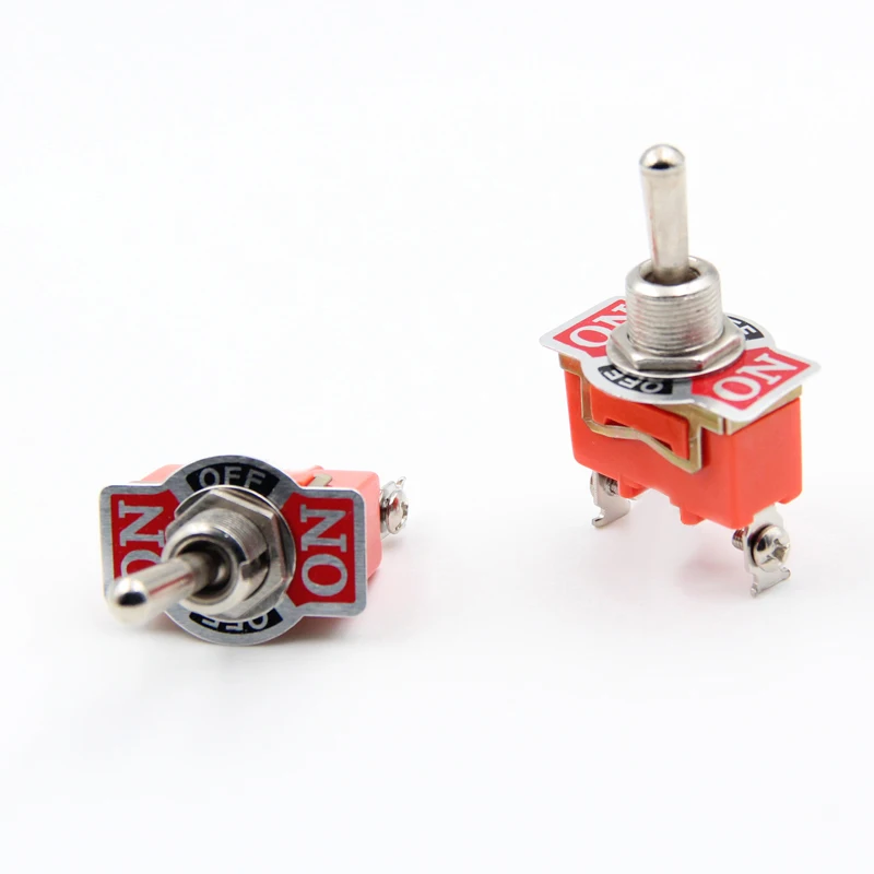 1 шт. миниатюрный вкл. Выкл. Маленький рычажный выключатель SPST 12 в сверхмощный