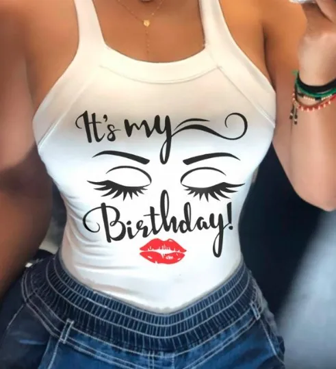 

Summer 2020 new sexy pattern printed women's Vest casual U-neck sleeveless suspender top