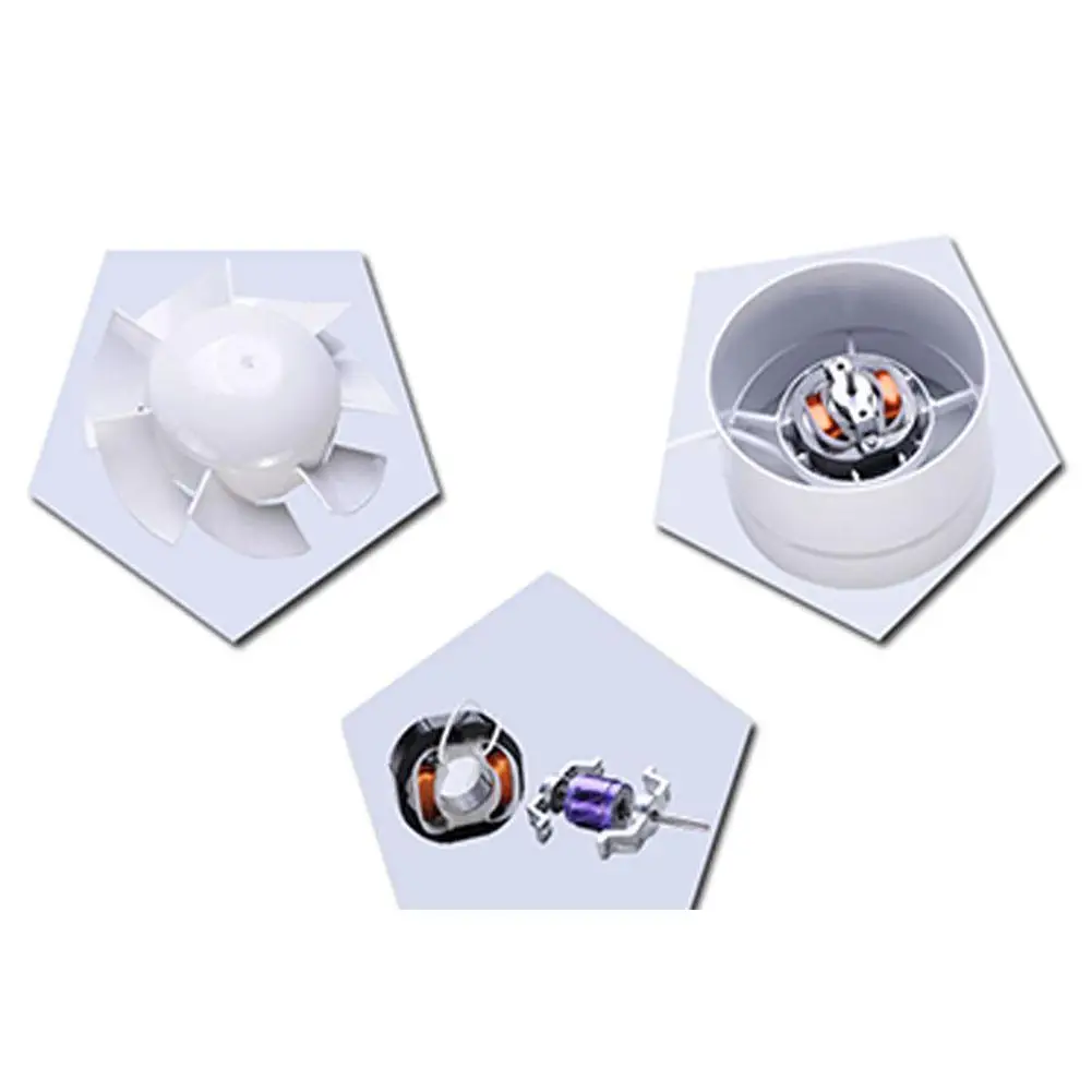 4-дюймовый мини-вентилятор HiMISS встроенный воздуховод Потолочная вентиляция