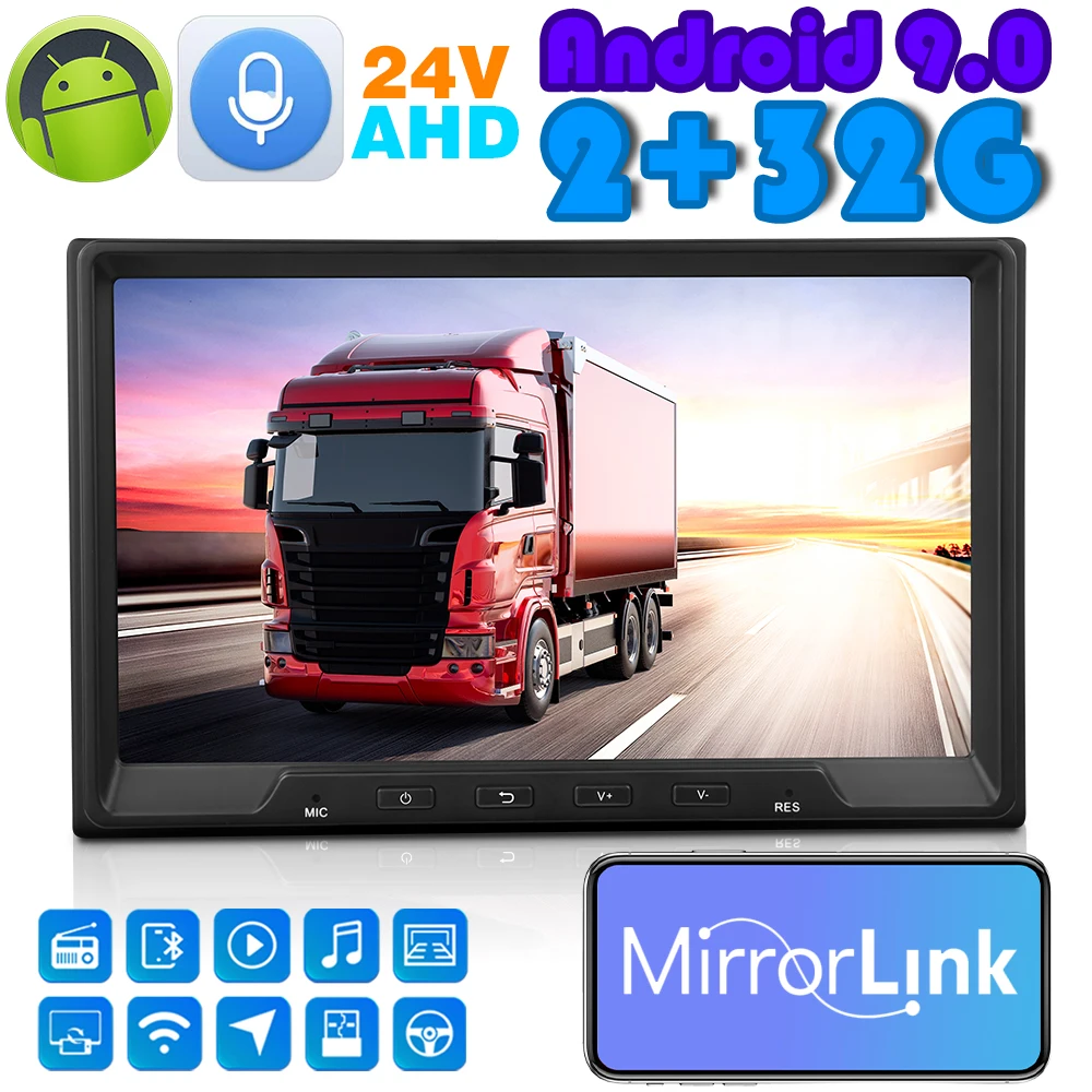 

2 Din Car Radio 24V Truck Autoradio 8" HD Touch Screen Car Multimedia Player Bluetooth-Compatible AHD 2Din Autoradio Stereo