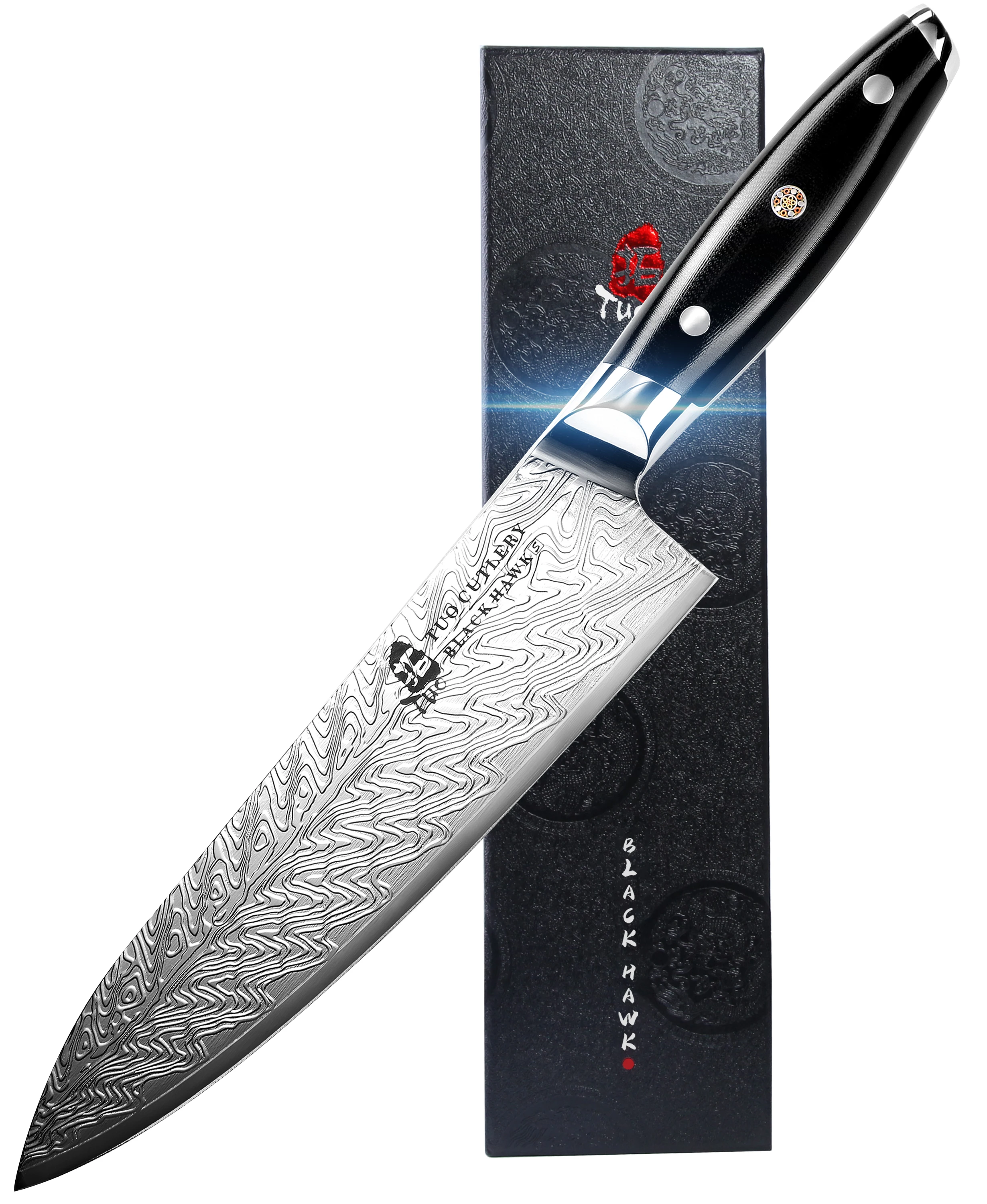 

TUO Chef Knife - Kitchen Knives 8-inch High Carbon Stainless Steel - Pro Chef's Vegetable Meat Knife with G10 Full Tang Handle