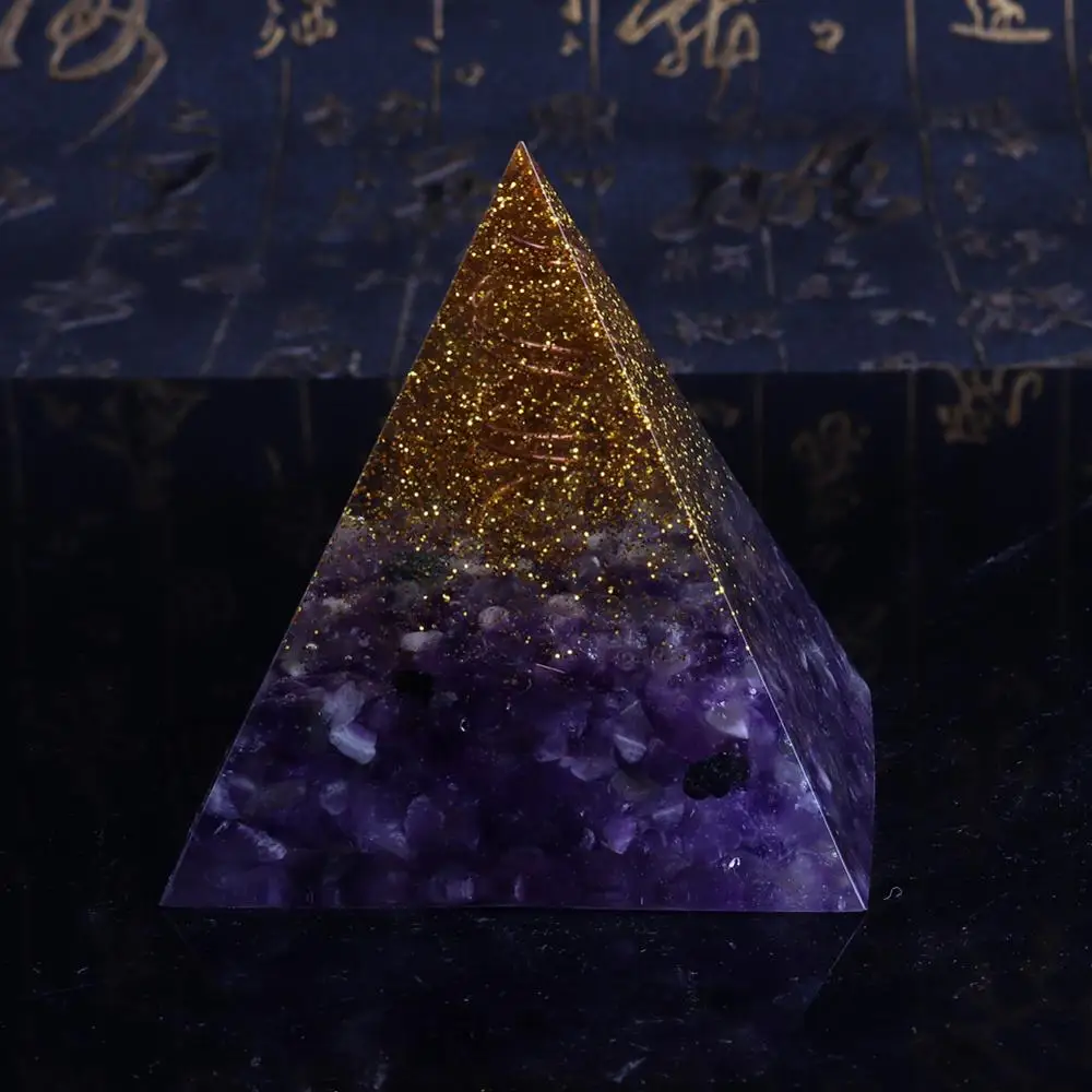 Orgonite энергии пирамиды маятник натуральными аметистами тигр глаз камень искусные