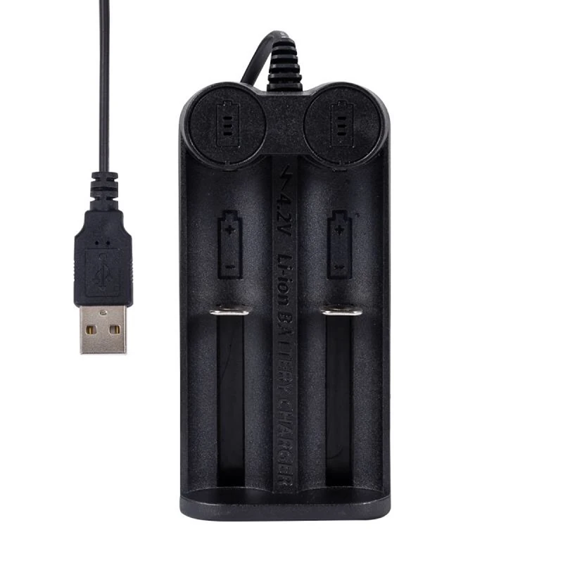 Зарядное устройство с 1/ 2 слотами USB 18650 умная зарядка 26650 18350 32650 21700 26700 26500 зарядное